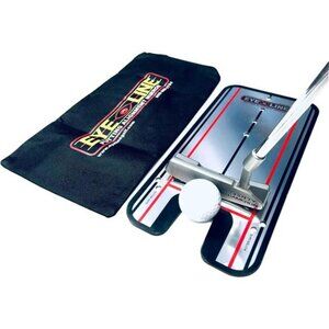 Golf Putting Alignment Mirror, Portable Practice Putting Trainer Aid,Putting mat